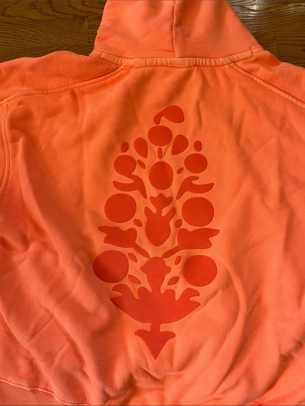Free People Movement A Cut Above Flocked  Buti Logo Hoodie Size Small NWOT - Picture 12 of 13